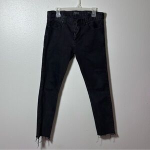 PacSun Men Black Denim Skinniest Jeans Cut Off size 32x30.